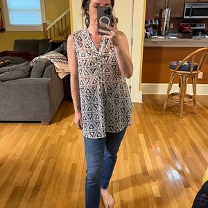 COPY - Sleeveless Henley Blouse Tunic